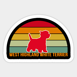 West Highland White Terrier Vintage Silhouette Sticker